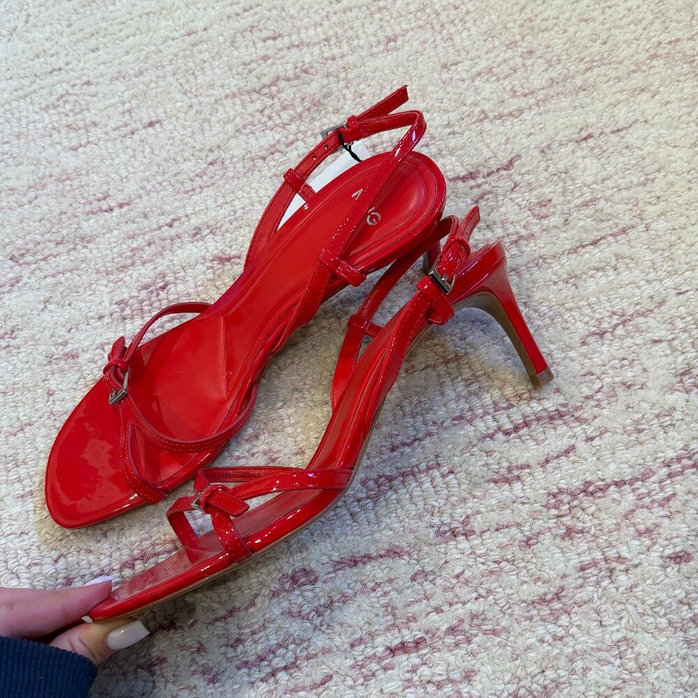 Mango Red Strappy Heel - Picture 2 of 3